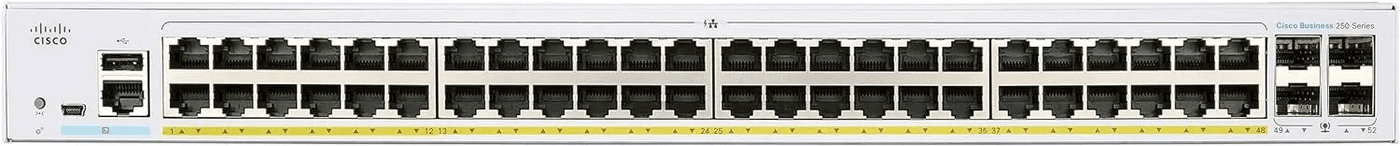 Cisco CBS350-48P-4X-UK Managed Switch | 48 Port GE | PoE | 4x10G SFP+