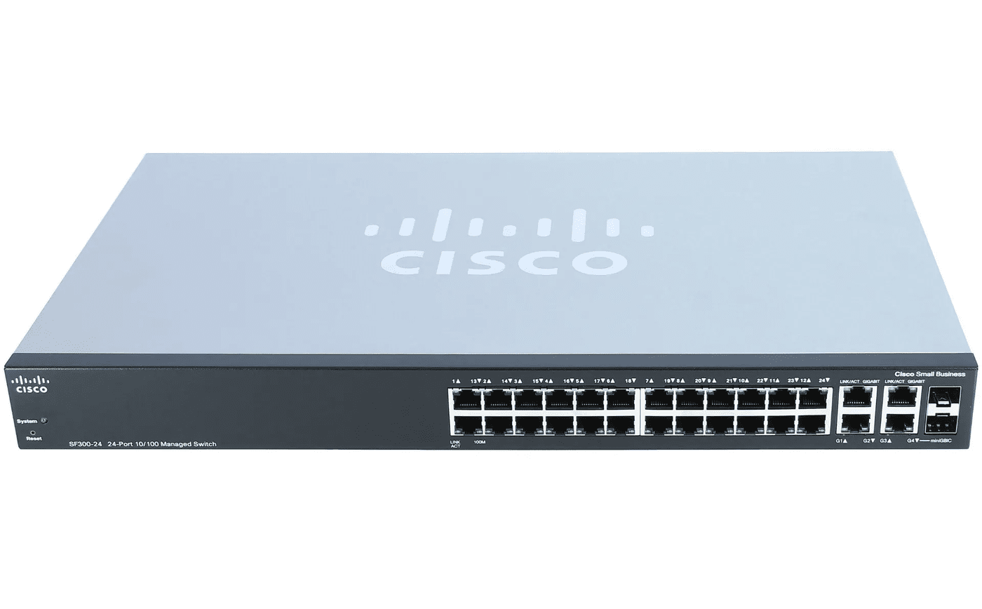 SRW224G4-K9-EU SF300-24 24-port 10/100 Managed Switch with Gigabit Uplinks SRW224G4-K9-EU SF300-24 24-port 10/100 Managed Switch with Gigabit Uplinks