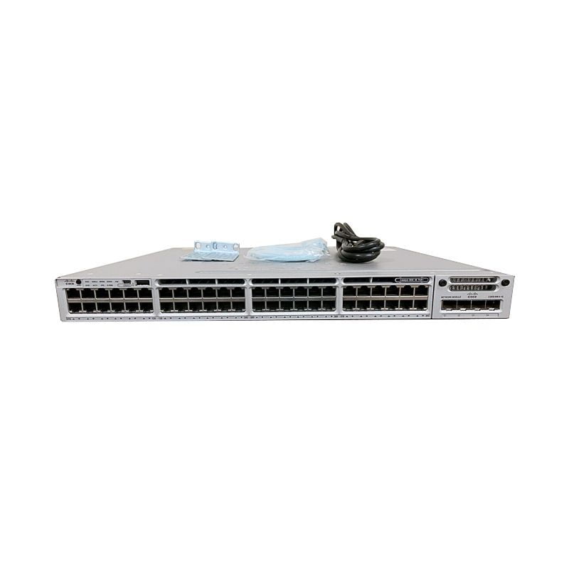 Cisco Catalyst C3850-48F Switch Layer 3 - 48 * 10/100/1000 Ethernet POE+ ports - IP Base - managed- stackable WS-C3850-48F-S